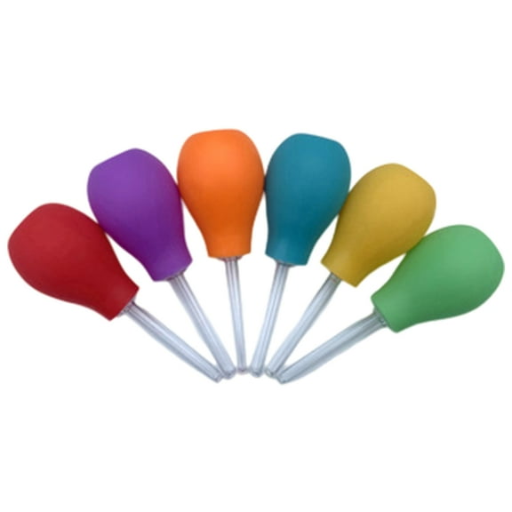 ROZYARD 6Pcs Large Colorful Eyedropper with Holder Liquid Pipettes Large Dropper