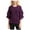 purple, variant on DKNY Womens Ruffle Sleeve Pullover Sweater, Purple, Medium
