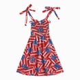 thumbnail image 4 of CAUYDY Baby Girl Dresses Toddler Girls 4th of July Straps Dress Kids American Flag Stars Striped Sundress Child Independence Day Outfits 1T 2T 3T 4T 5T 6T (Sizes 5-6 Years,Red), 4 of 5
