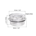 Uxcell G3/4 Male Thread Clear Plastic Oil Sight Glass – 25.7mm OD, With O-Ring Seal – For Air Compressors & Tanks