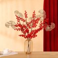 thumbnail image 1 of Découpages en Plastique, Baies Rouges Artificielles et Fruits Rouges Décoration de Pot de Fleurs de Noël pour Bureau, 1 of 6