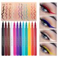 thumbnail image 4 of 12 Color Liquid Eyeliner Pen Smudge Proof Eyeliner Quick Dry Matte Eye Liner For  Wedding Party Cosplay Eye Makeup, 4 of 8