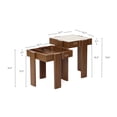 thumbnail image 2 of LuxenHome 2-Tier Farmhouse Side Table, Engineered Wood Sofa or Bedside Storage Stand, 2 of 7