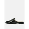 thumbnail image 4 of YASHTA Black Patent Studded Flat Mules, 4 of 6