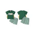 thumbnail image 2 of Baby Toddler Boy Shorts Set 6 12 18 24 Months 2T 3T Whale/Dinosaur/Turtle Short Sleeve T-shirts Striped Elastic Waist Shorts 2 Piece Summer Outfit, 2 of 9