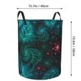 thumbnail image 2 of DouZhe Waterproof Collapsible Large Laundry Baskets, Green Spiral Mandela Prints Circular Hamper with Handles, 2 of 6