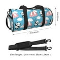 thumbnail image 4 of KLL Panda Flying in the Sky Duffle Bag For Men Women Sport Gym Fitness Tote Travel Training Workout Basketball Football Weekender, 4 of 8