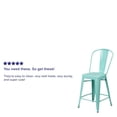 thumbnail image 5 of Flash Furniture Mint Metal Outdoor Stool,24",PK4 4-ET-3534-24-MINT-GG, 5 of 9