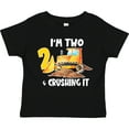 thumbnail image 3 of Inktastic I'm 2 and Crushing It Construction 2nd Birthday Boys or Girls Toddler T-Shirt, 3 of 5