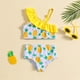 thumbnail image 4 of Traje de baño para bebé, traje de baño para niñas pequeñas, traje de baño para niñas con un solo hombro + traje de baño con parte inferior de cintura alta (2 piezas), 4 of 5