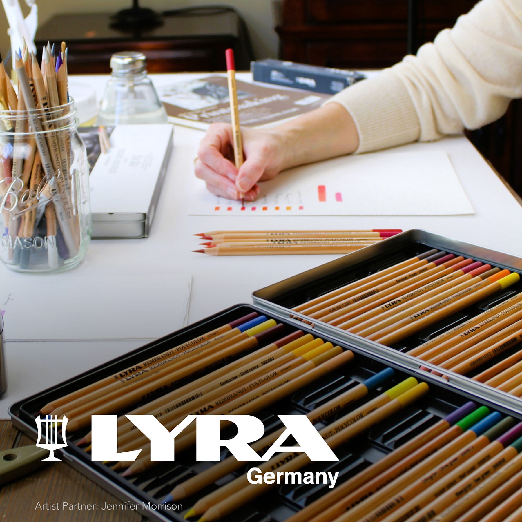 Lyra Rembrandt Art Design Graphite Drawing Pencil Set Tin, Assorted, 6 Piece, 2 Pack