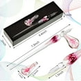 thumbnail image 3 of AURORA TRADE Glass Dip Pen Intarsia Jellyfish Dip Pen Fountain Pen Kit Calligraphy Signatures Pen with Bottle Ink and Pen Holder, 3 of 8