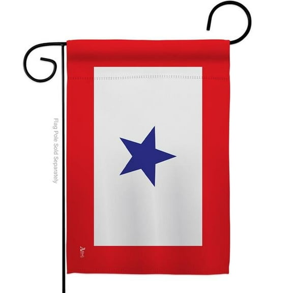 Americana Home & Garden G142343-BO 13 x 18.5 in. Blue Star Garden Flag with Armed Forces Service Double-Sided Decorative Horizontal Flags House Decoration Banner Yard Gift