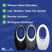 LivePure LP1700FAP Bladeless Auto-Duster, Oscillating Fan w/Filter, Graphite