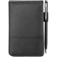 thumbnail image 3 of PU Leather Pocket Notebook A7 Handy Jotter with Pen and Solar Calculator, 3 of 5