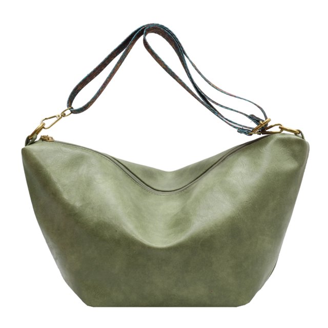 Bolsos Piel Cera Aceite Bolso Bandolera Correa Ajustable Informal para Fin Semana
