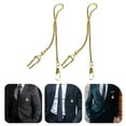 thumbnail image 6 of WEUVEB 2Pcs Sturdy Golden Pocket Watch Chains for Men Metal Waistcoat Chains for Hanging Use, 6 of 9