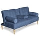 thumbnail image 4 of Sofá Cama Makora Modelo Zambroni con Portavasos de Velvet Azul, 4 of 10