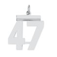 thumbnail image 1 of 925 Sterling Silver Number 47 Pendentif Pendentif Charmes, 1 of 6
