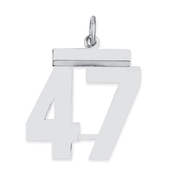 925 Sterling Silver Number 47 Pendentif Pendentif Charmes