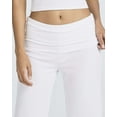 thumbnail image 3 of Real Essentials 3 Pack: Women's Ribbed Foldover Wide Leg Loose Capri Open Bottom Yoga Lounge Pants (Available in Plus), 3 of 5