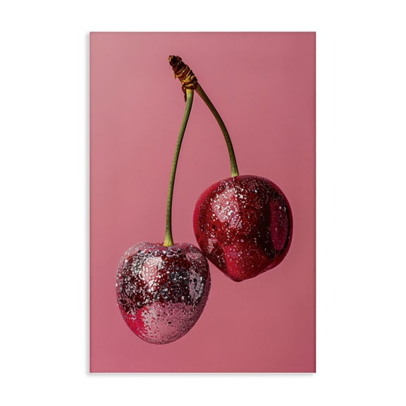 Stupell Industries Eclectic Dazzling Cherry Pair Canvas Art, 16 x 24, by LSR Design Studio