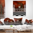 thumbnail image 4 of Designart Balcony with Clock and Tree Angels - Throw Pillow - 12x20, 4 of 5