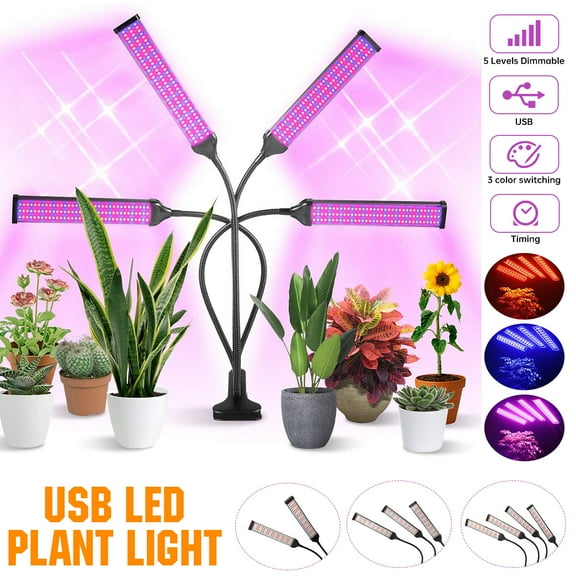 Novashion 4.36 W LED Indoor Grow Light Adjustable, (4 Count)