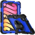 thumbnail image 1 of navor Rugged Cover Compatible with iPad Mini 6 (2021), Rotatable Kickstand Shoulder & Hand Strap Shockproof Heavy Duty Protective Case, 1 of 9