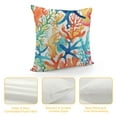 thumbnail image 4 of COMIO  Starfish Coral Pillow Covers,Beach Coastal Nautical Ocean Themed Throw Pillow Case Summer Sea Blue Teal Cushion Cover for Couch Sofa Bed Farmhouse Indoor Outdoor Decorative, 4 of 5