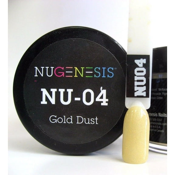 NUGENESIS Nail Color Dip Dipping Powder 1.5oz/jar -NU04 Gold Dust