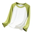 thumbnail image 6 of ZTKWD Boys T Shirts Long Sleeve Raglan Kids Color Block Crewneck Casual Tops Tees 4-14 Years School Spring, 6 of 9