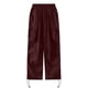thumbnail image 4 of Pantalones cargo holgados para mujer: pierna ancha con cordón, poliéster, ropa urbana/hip hop, tallas S-XXL, 4 of 4