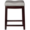 thumbnail image 2 of Angel Line Tabourets de Bar Cambridge, 24 Pouces Ensemble de 2, Espresso avec Coussin Gris, 2 of 2