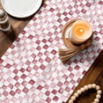 thumbnail image 3 of Red Plaid Farmhouse Table Runner 70 Inches, Watercolor Cute Country Pigs Checkered Bed Runner Dresser Scarves Tabletop for Indoor Outdoor Parties/Ceremony/Banquet, 13" x 70", 3 of 8