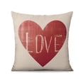 thumbnail image 2 of Valentine's Day I Love YOU Hear Throw Pillow Covers 20"x20", Set Of 2, Linen Study Sofa Cushion Cover Indoor Living Room Home Decor, 2 of 7