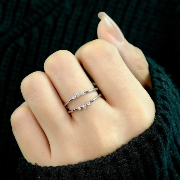 2Ct Round Cut Lab Created Diamond Women Enhancer Wrap Guard Ring 14K White Gold Plated