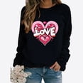 thumbnail image 2 of Amzcrzy Hauts pour Femmes Décontractés Col Rond Printemps Été Hauts Mode Imprimé Cœur d'Amour Saint-Valentin Chemises pour Femmes Classique Polyvalent Manches Longues Tee-Shirt Valentines, 2 of 3