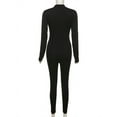 thumbnail image 7 of ZHaobin Spring White Ribbed Bodycon Jumpsuits Casual Sporty Clothes for Women 2024 Long Sleeve Black Activewear Ladies Streetwear (black,M), 7 of 7