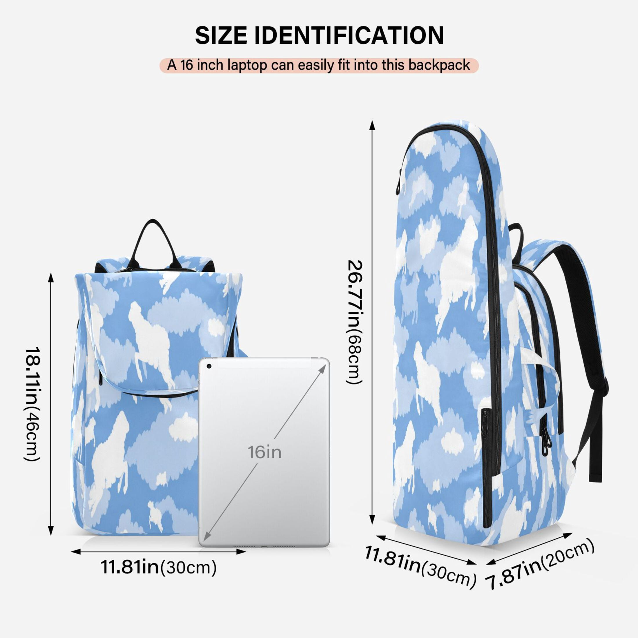 2 Racquet Holder Tennis Backpack Tennis Racket Covers Gym Bags White Silhouettes Of Sheep
