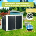 thumbnail image 4 of Costway Abri de Rangement Horizontal 6x3FT 68 Pieds Cubes pour Poubelles Outils Accessoires, 4 of 10