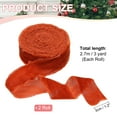 thumbnail image 2 of Uxcell Velvet Ribbon Crinkled Handmade Frayed Edge Vintage Ribbons for Gift Wrapping Christmas Tree Ornament Rust Red, 2 of 3