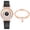 Black, variant on Censtreet Women Watch Brown Leather Straps Ladies Rose Gold Elegant Luxury Dress Chronograph Waterproof Wrist Watch