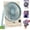 blue, variant on Ultra Thin Mini USB Rechargeable Card Fan, Portable Desk Fan with LCD Display and Phone Holder, 6 Speeds Quiet Cooling Handheld Fan for Office, Home, Travel (blue)
