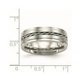 thumbnail image 6 of Chisel Stainless Steel Brushed and Polished Twisted 7mm Band, 6 of 7