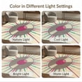 thumbnail image 7 of ODIKA 2'x3' Washable Accent Rug Record Vinyl Retro Music Disc Motif Featuring Radiating Rings for Bedroom, Nursery, RV, Pet Friendly, Bedside Mat, 7 of 7