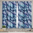 thumbnail image 2 of Ambesonne Paisley Valance & Curtain, Feather and Wavy Design, 55"x30", Pale Blue Navy Blue, 2 of 6