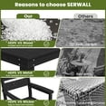 thumbnail image 5 of SERWALL 5-Piece HDPE Outdoor Dining Table Set, All-Weather 67-Inch Patio Table and 4 Classic Chairs for Deck, Lawn or Garden, Black, 5 of 7