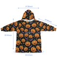 thumbnail image 3 of Halloween Pumpkin Bat Wearable Blanket Hoodie, Flannel Oversized Blanket Hoodies with Sleeves & with Sleeves & Pockets, Warm Gifts Ideas for Reading Watching TV and Relaxi, 3 of 6