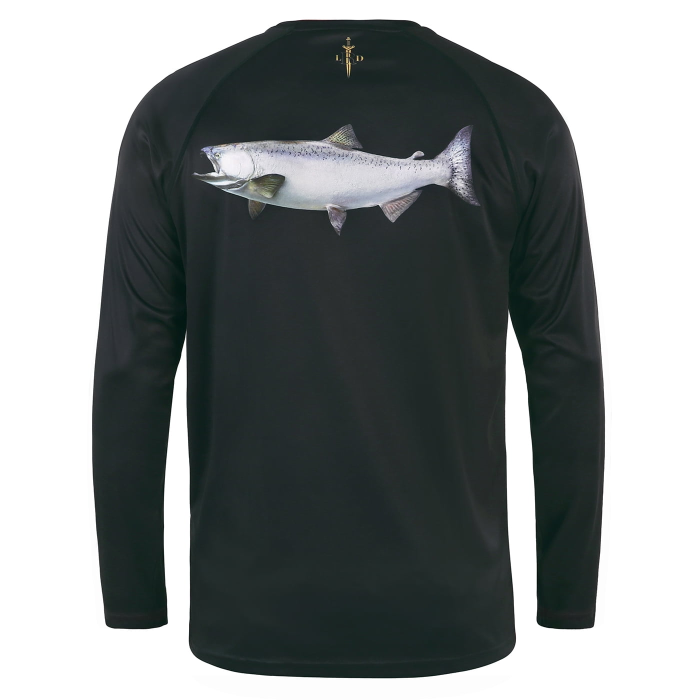 Men's Long Sleeve Carolina Blue USA UPF 50 Microfiber Performance Fishing Shirt 